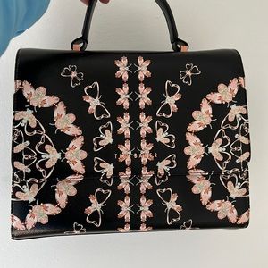 Ted Baker Black and Pink Floral Bag